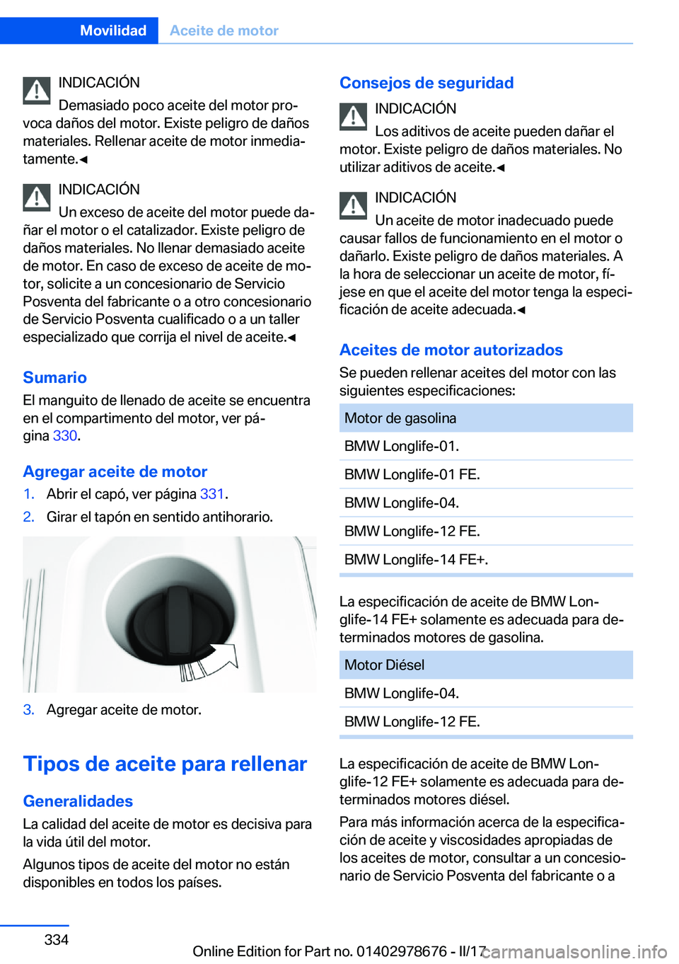 BMW 5 SERIES 2017  Manuales de Empleo (in Spanish) �I�N�D�I�C�A�C�I�