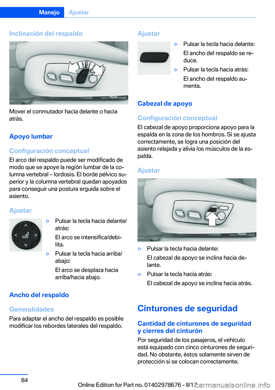 BMW 5 SERIES 2017  Manuales de Empleo (in Spanish) �I�n�c�l�i�n�a�c�i�