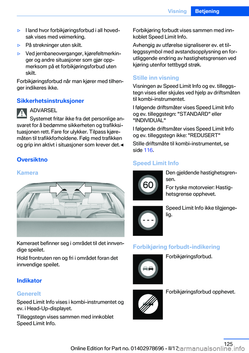 BMW 5 SERIES 2017  InstruksjonsbØker (in Norwegian) 'y�I� �l�a�n�d� �h�v�o�r� �f�o�r�b�i�k�j�
