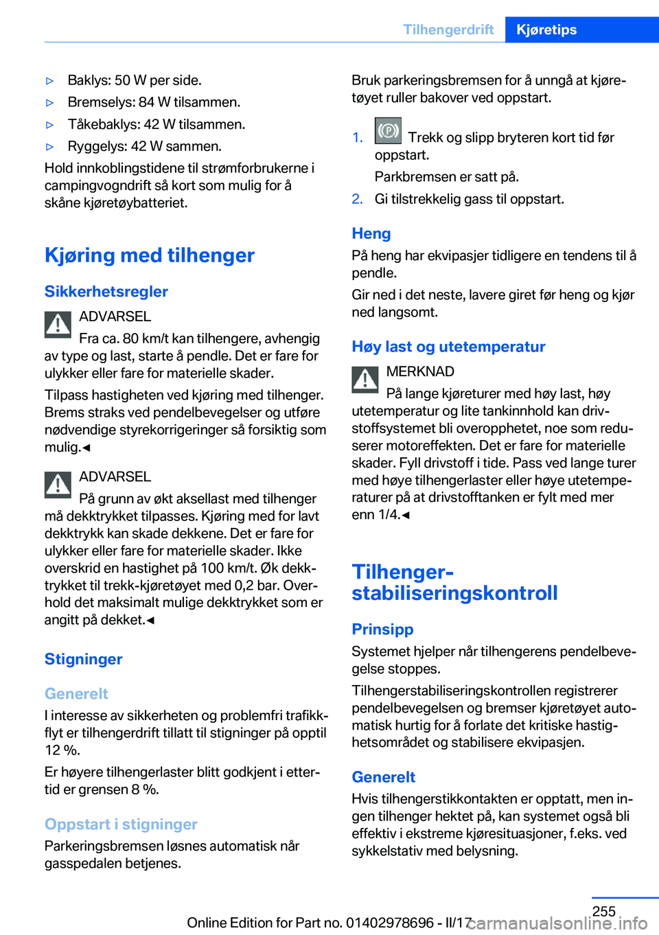 BMW 5 SERIES 2017  InstruksjonsbØker (in Norwegian) 'y�B�a�k�l�y�s�:� �5�0� �W� �p�e�r� �s�i�d�e�.'y�B�r�e�m�s�e�l�y�s�:� �8�4� �W� �t�i�l�s�a�m�m�e�n�.'y�T�å�k�e�b�a�k�l�y�s�:� �4�2� �W� �t�i�l�s�a�m�m�e�n�.'y�R�y�g�g�e�l�y�s�:� �4�2�