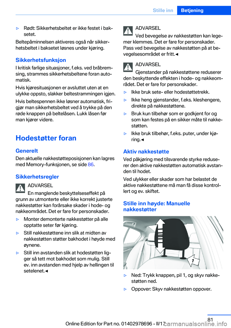 BMW 5 SERIES 2017  InstruksjonsbØker (in Norwegian) 'y�R�