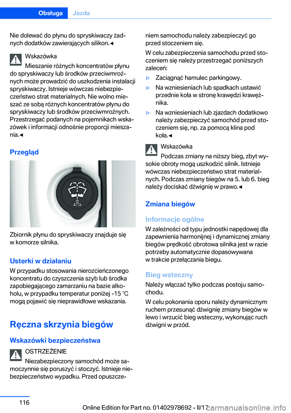 BMW 5 SERIES 2017  Instrukcja obsługi (in Polish) �N�i�e� �d�o�l�e�w�a�