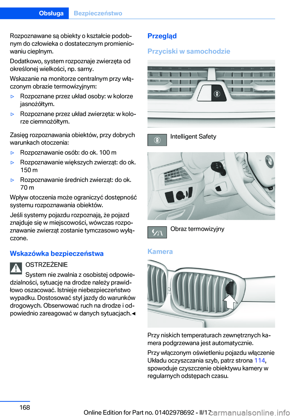 BMW 5 SERIES 2017  Instrukcja obsługi (in Polish) �R�o�z�p�o�z�n�a�w�a�n�e� �s�