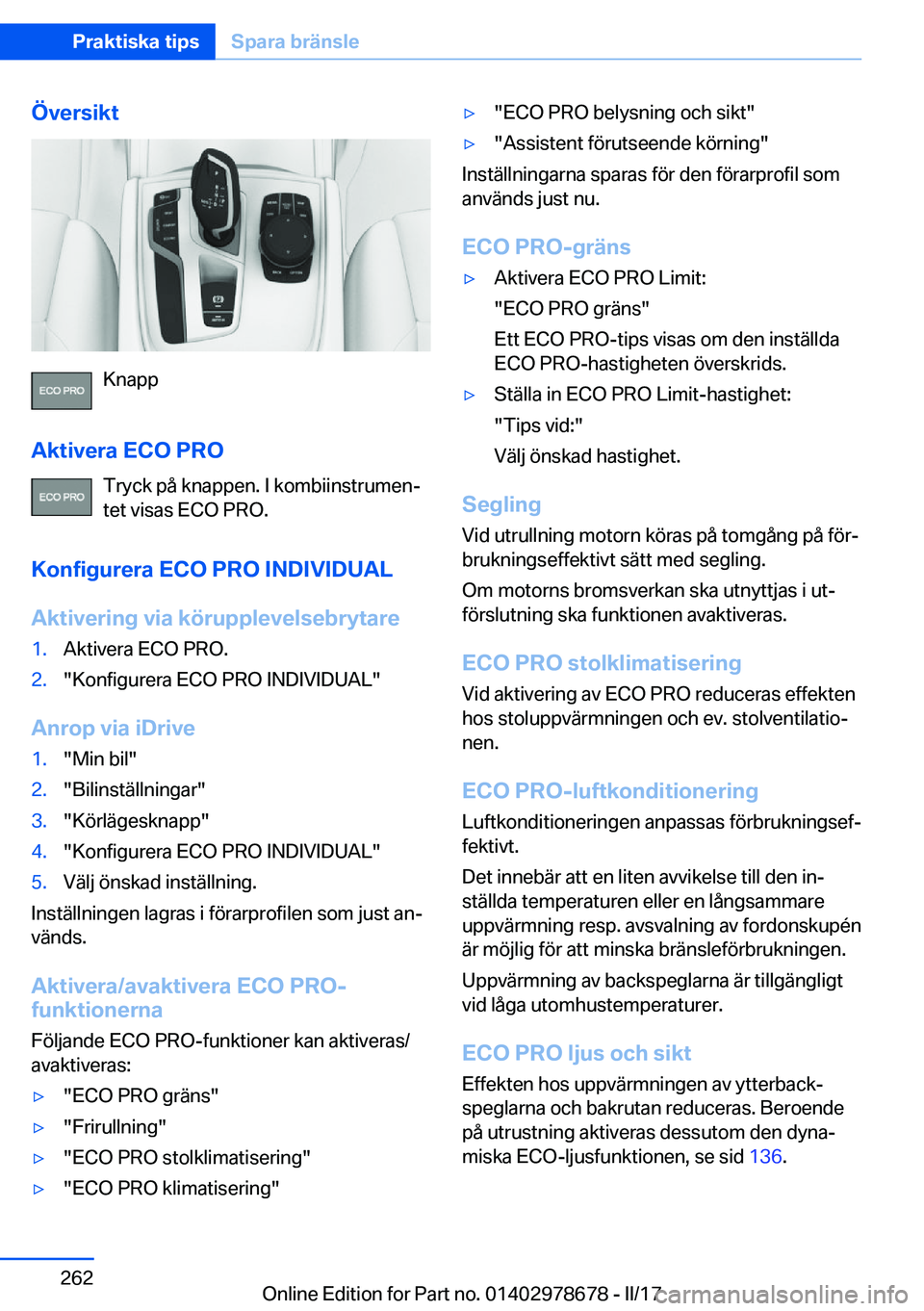 BMW 5 SERIES 2017  InstruktionsbÖcker (in Swedish) �