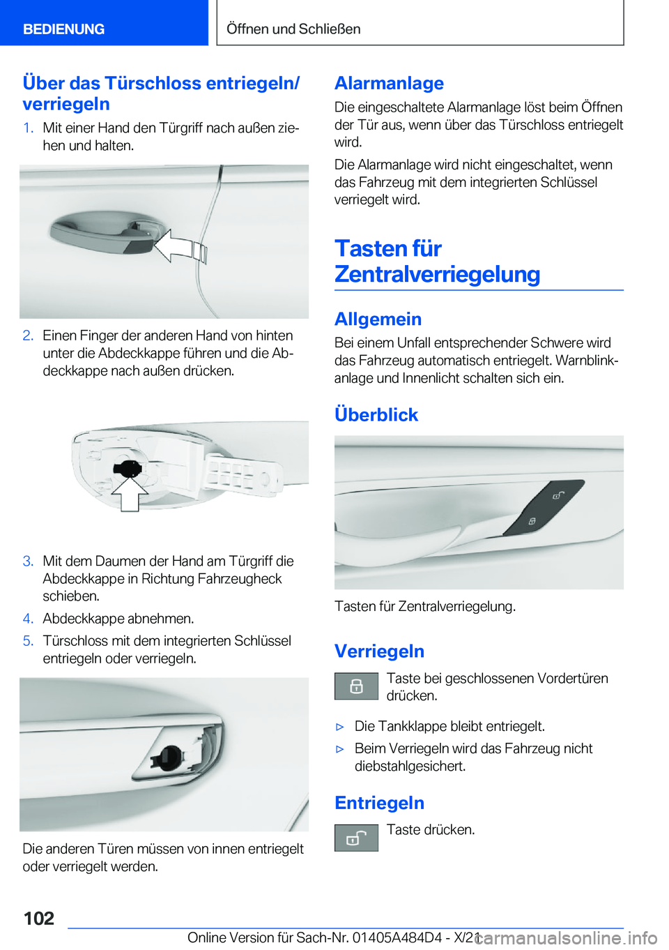 BMW 7 SERIES 2022  Betriebsanleitungen (in German) �