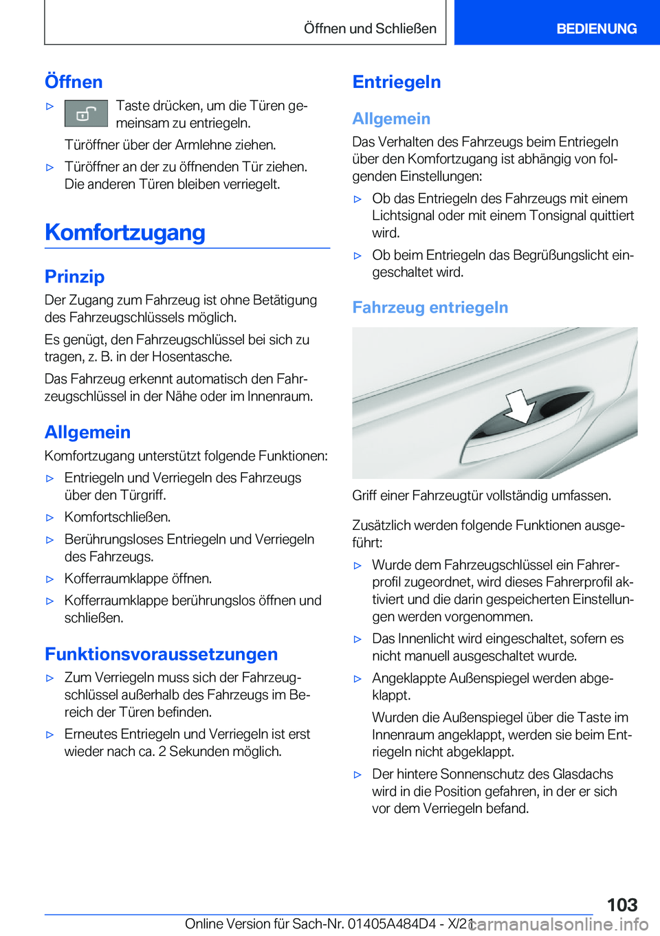BMW 7 SERIES 2022  Betriebsanleitungen (in German) �