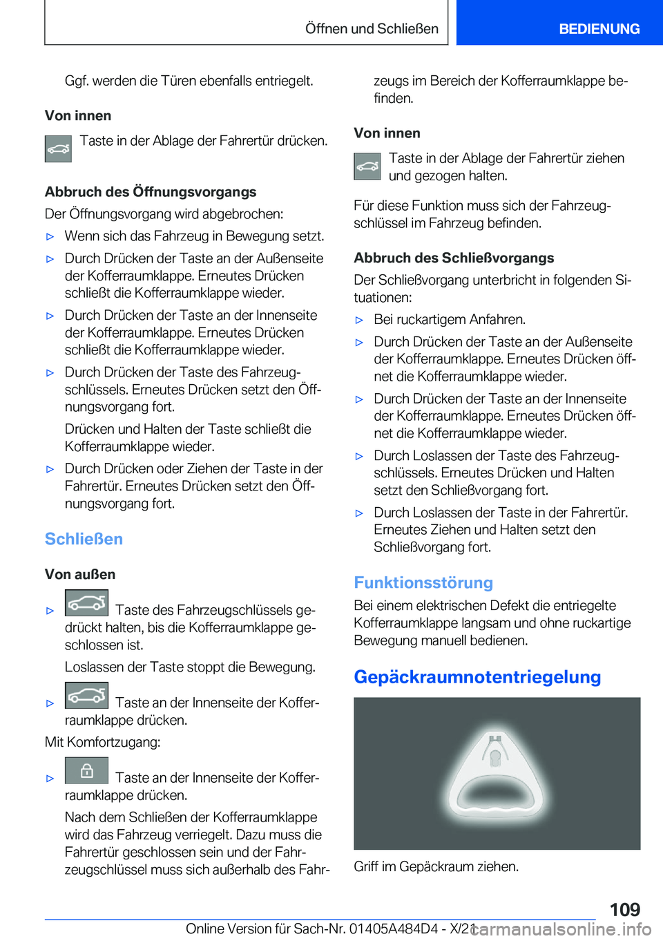 BMW 7 SERIES 2022  Betriebsanleitungen (in German) �G�g�f�.��w�e�r�d�e�n��d�i�e��T�