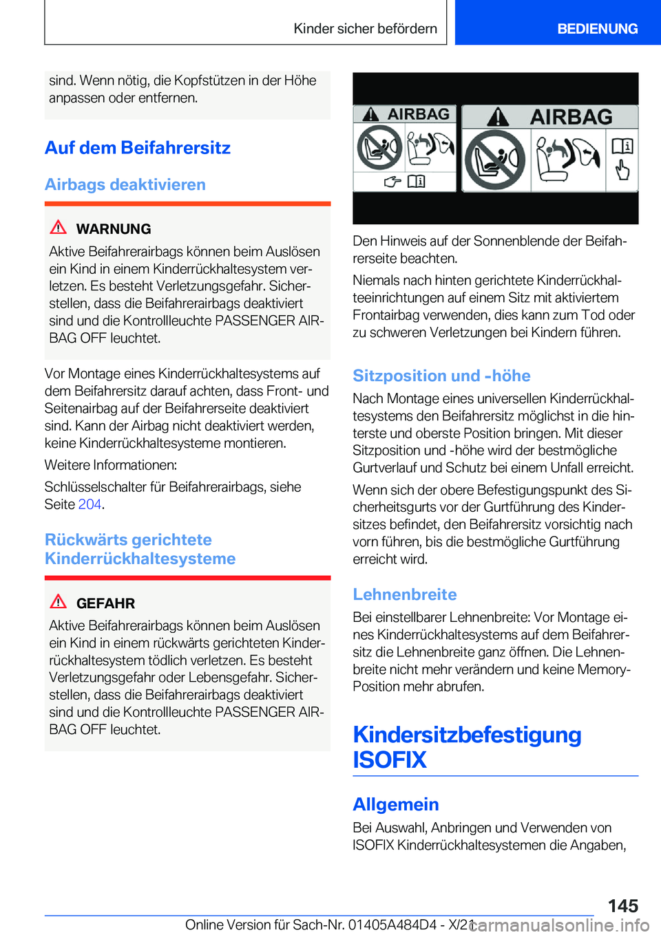 BMW 7 SERIES 2022  Betriebsanleitungen (in German) �s�i�n�d�.��W�e�n�n��n�
