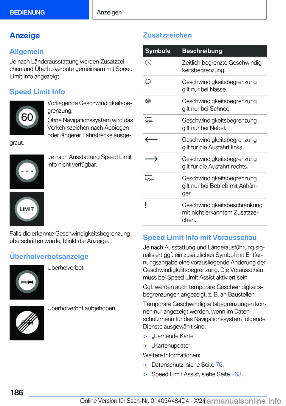 BMW 7 SERIES 2022  Betriebsanleitungen (in German) �A�n�z�e�i�g�e
�A�l�l�g�e�m�e�i�n �J�e��n�a�c�h��L�