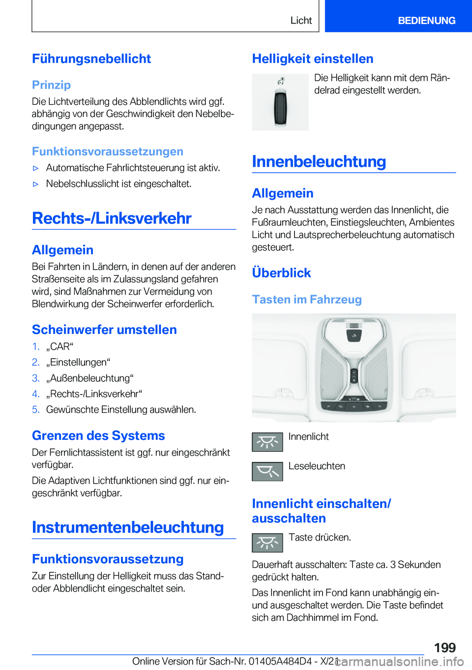 BMW 7 SERIES 2022  Betriebsanleitungen (in German) �F�