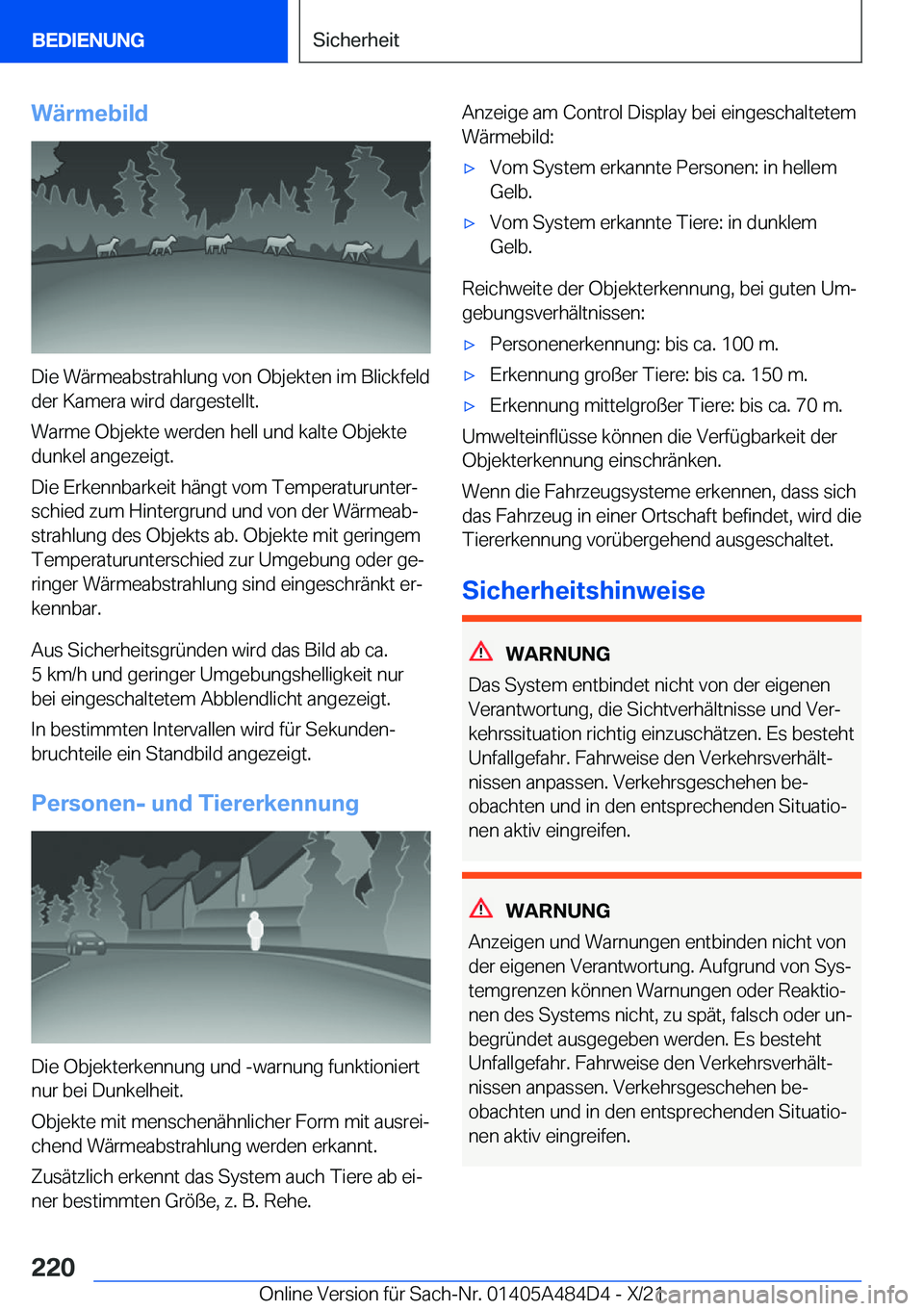 BMW 7 SERIES 2022  Betriebsanleitungen (in German) �W�