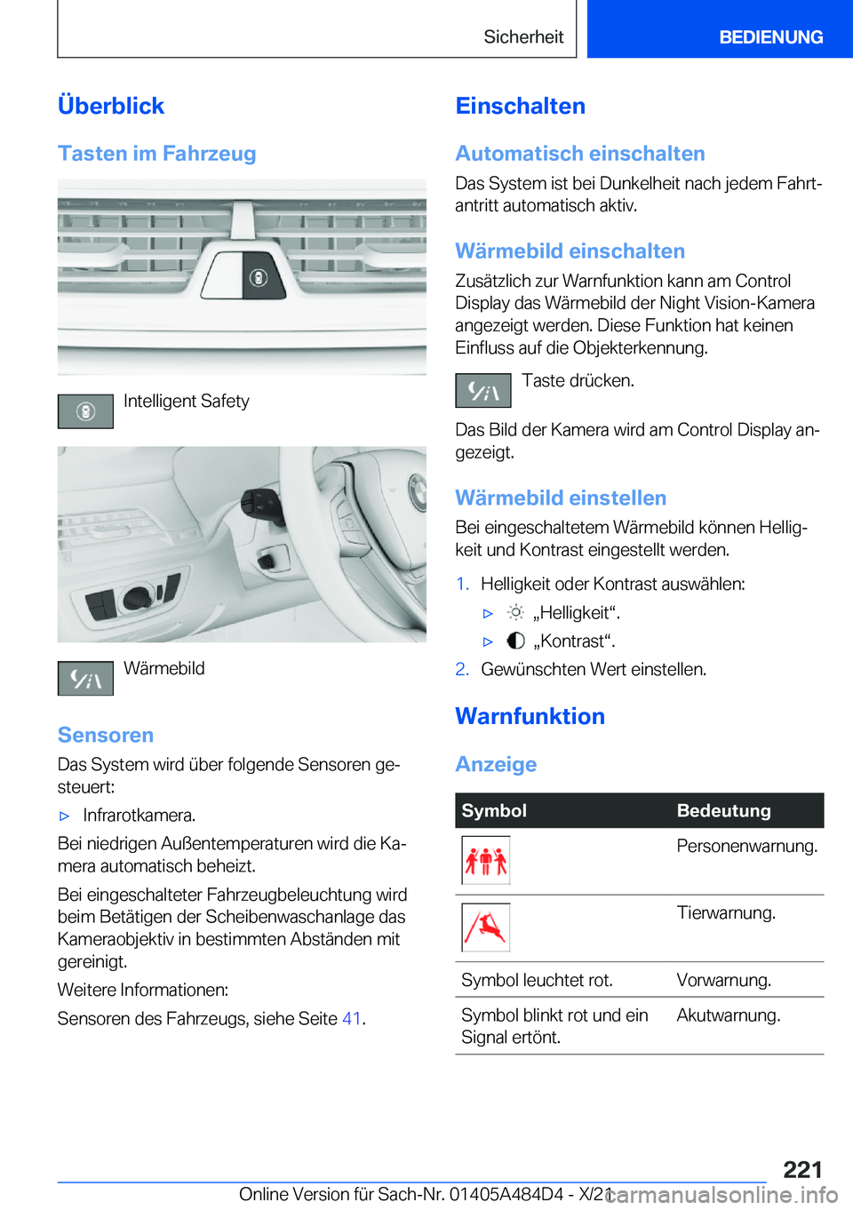 BMW 7 SERIES 2022  Betriebsanleitungen (in German) �
