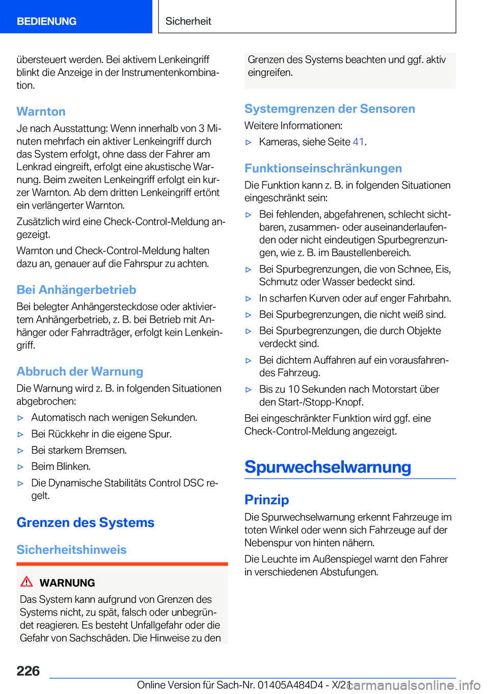 BMW 7 SERIES 2022  Betriebsanleitungen (in German) �
