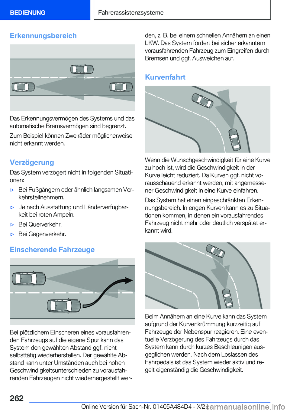 BMW 7 SERIES 2022  Betriebsanleitungen (in German) �E�r�k�e�n�n�u�n�g�s�b�e�r�e�i�c�h
�D�a�s��E�r�k�e�n�n�u�n�g�s�v�e�r�m�
