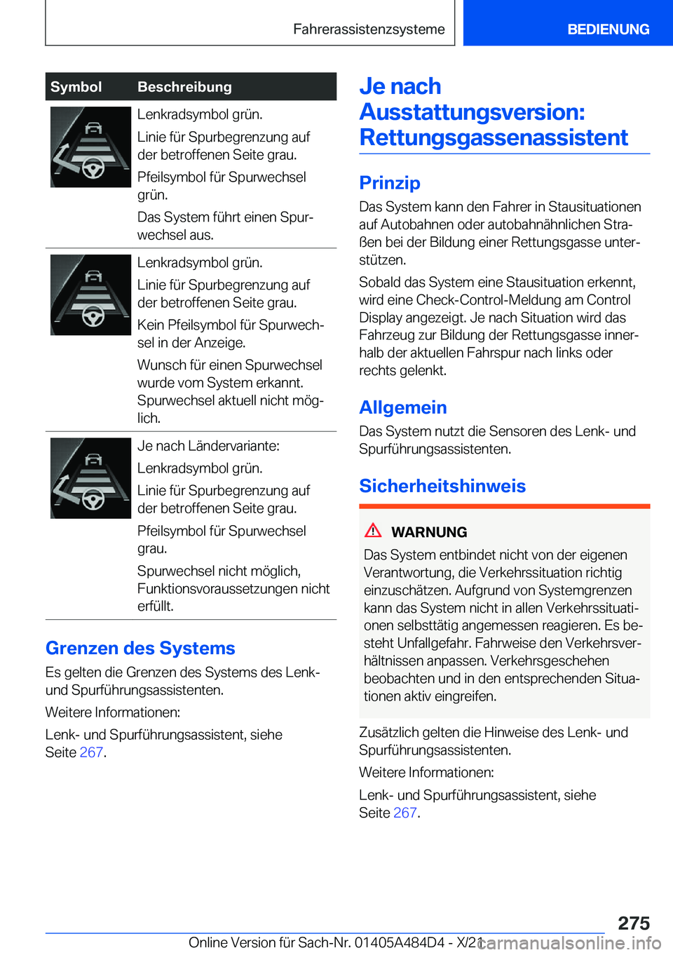 BMW 7 SERIES 2022  Betriebsanleitungen (in German) �S�y�m�b�o�l�B�e�s�c�h�r�e�i�b�u�n�g�L�e�n�k�r�a�d�s�y�m�b�o�l��g�r�