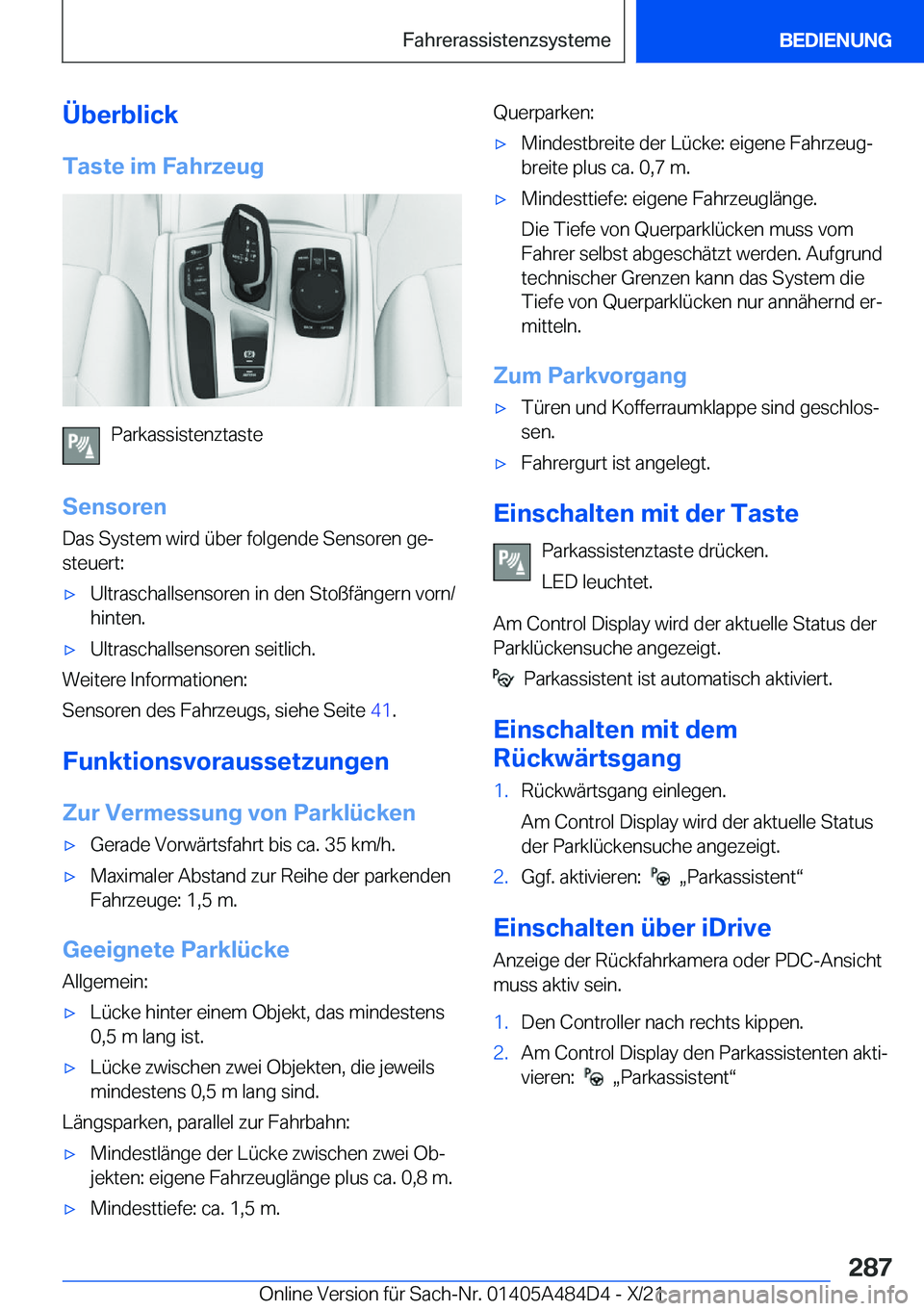 BMW 7 SERIES 2022  Betriebsanleitungen (in German) �