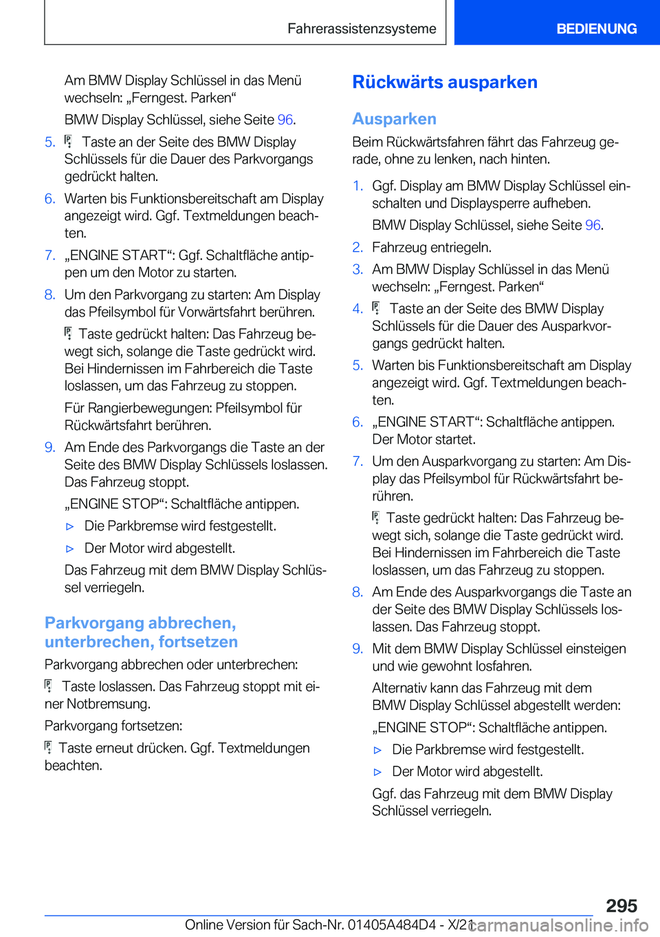 BMW 7 SERIES 2022  Betriebsanleitungen (in German) �A�m��B�M�W��D�i�s�p�l�a�y��S�c�h�l�