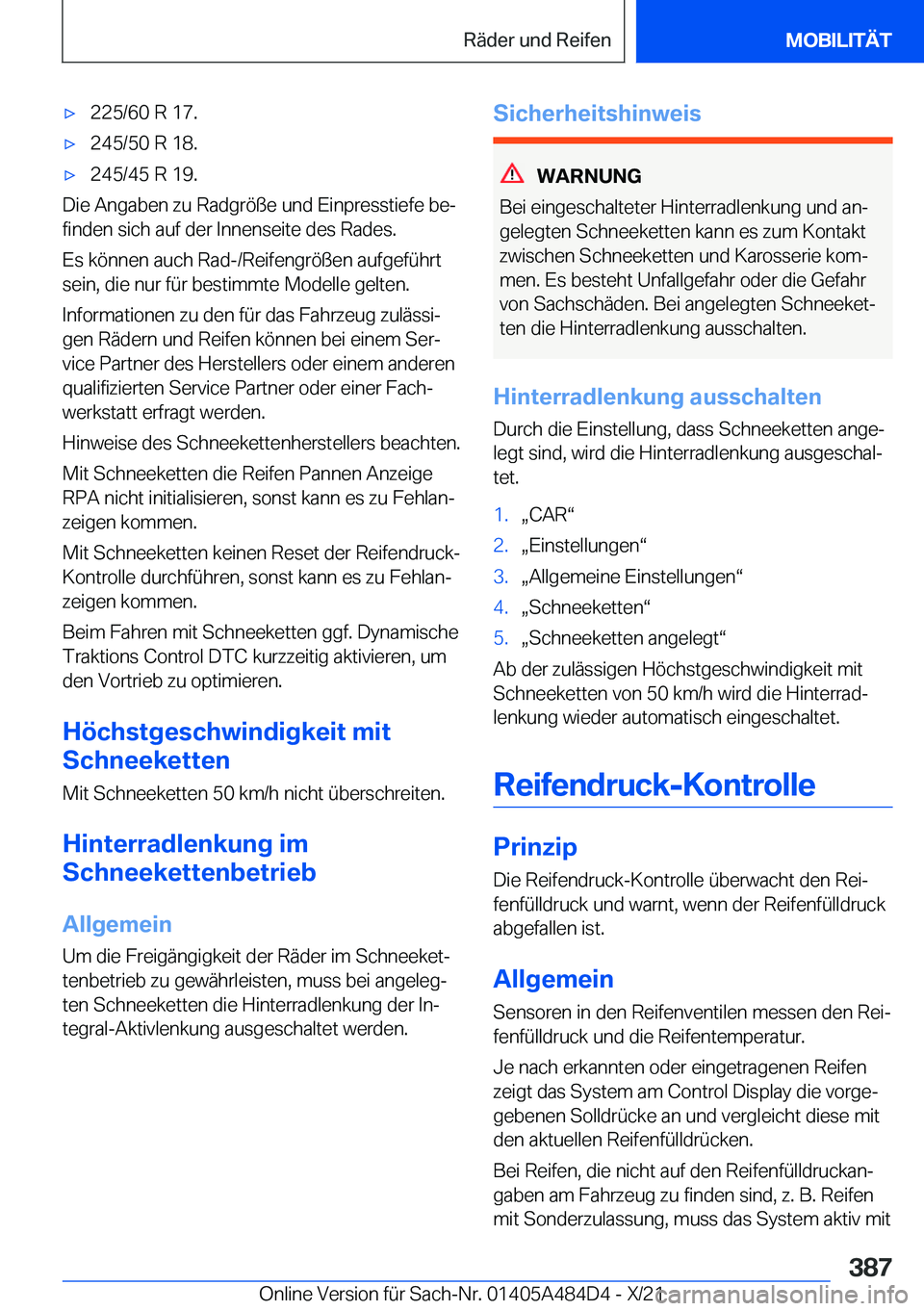 BMW 7 SERIES 2022  Betriebsanleitungen (in German) 'x�2�2�5�/�6�0��R��1�7�.'x�2�4�5�/�5�0��R��1�8�.'x�2�4�5�/�4�5��R��1�9�.
�D�i�e��A�n�g�a�b�e�n��z�u��R�a�d�g�r�