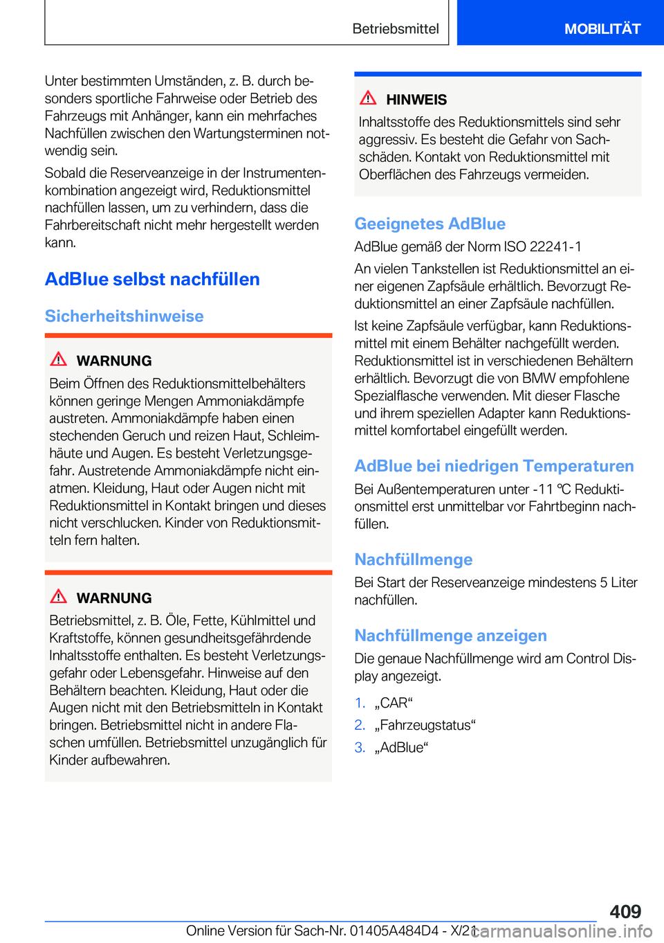 BMW 7 SERIES 2022  Betriebsanleitungen (in German) �U�n�t�e�r��b�e�s�t�i�m�m�t�e�n��U�m�s�t�