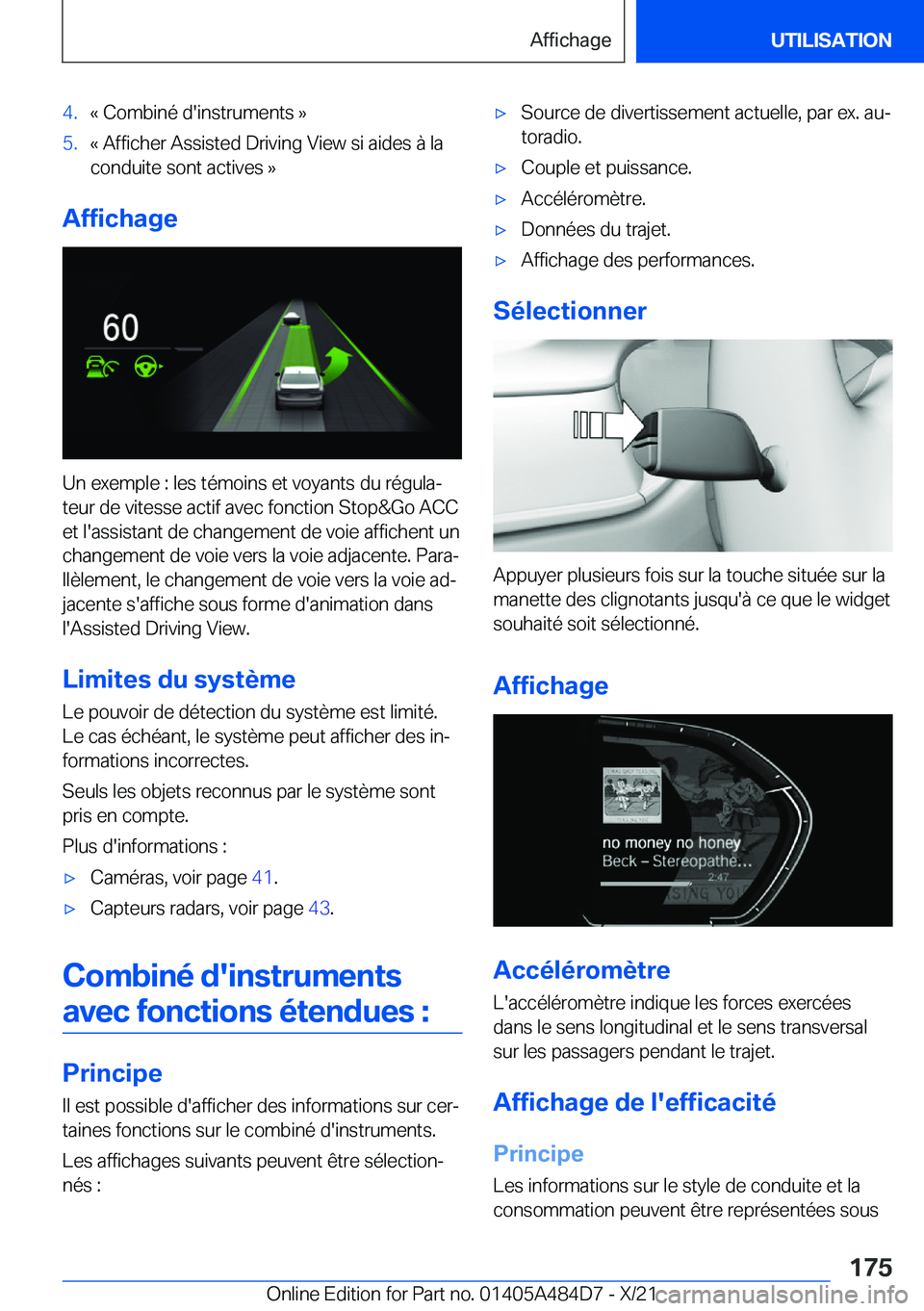 BMW 7 SERIES 2022  Notices Demploi (in French) �4�.�k��C�o�m�b�i�n�é��d�'�i�n�s�t�r�u�m�e�n�t�s��{�5�.�k��A�f�f�i�c�h�e�r��A�s�s�i�s�t�e�d��D�r�i�v�i�n�g��V�i�e�w��s�i��a�i�d�e�s��