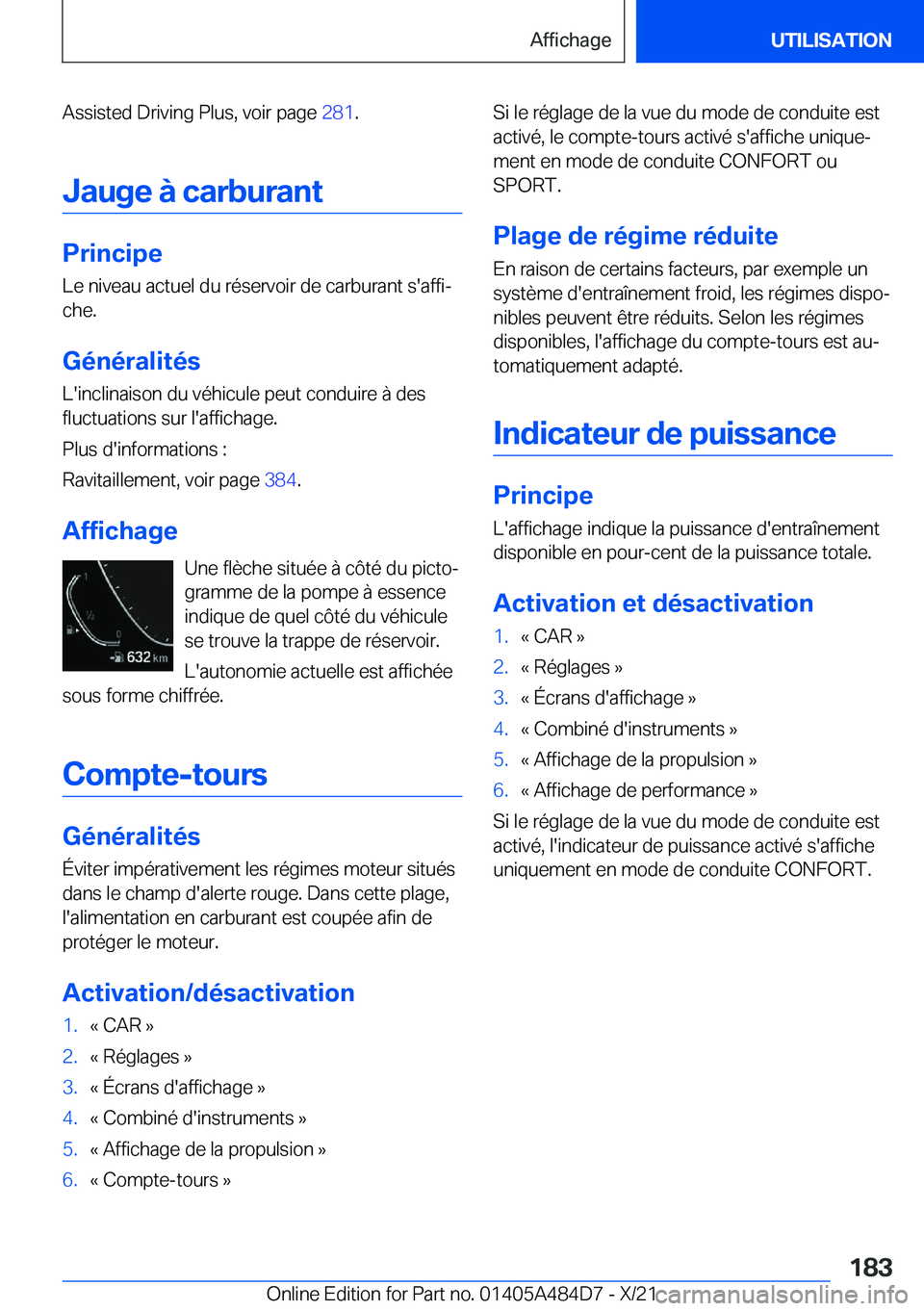 BMW 7 SERIES 2022  Notices Demploi (in French) �A�s�s�i�s�t�e�d��D�r�i�v�i�n�g��P�l�u�s�,��v�o�i�r��p�a�g�e��2�8�1�.
�J�a�u�g�e��