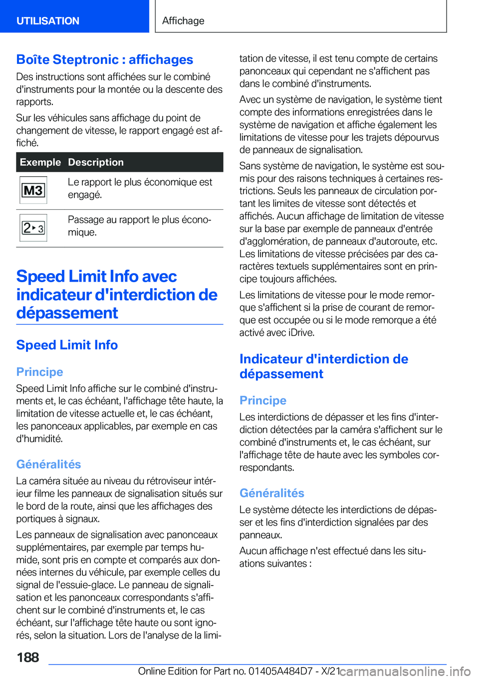 BMW 7 SERIES 2022  Notices Demploi (in French) �B�o�