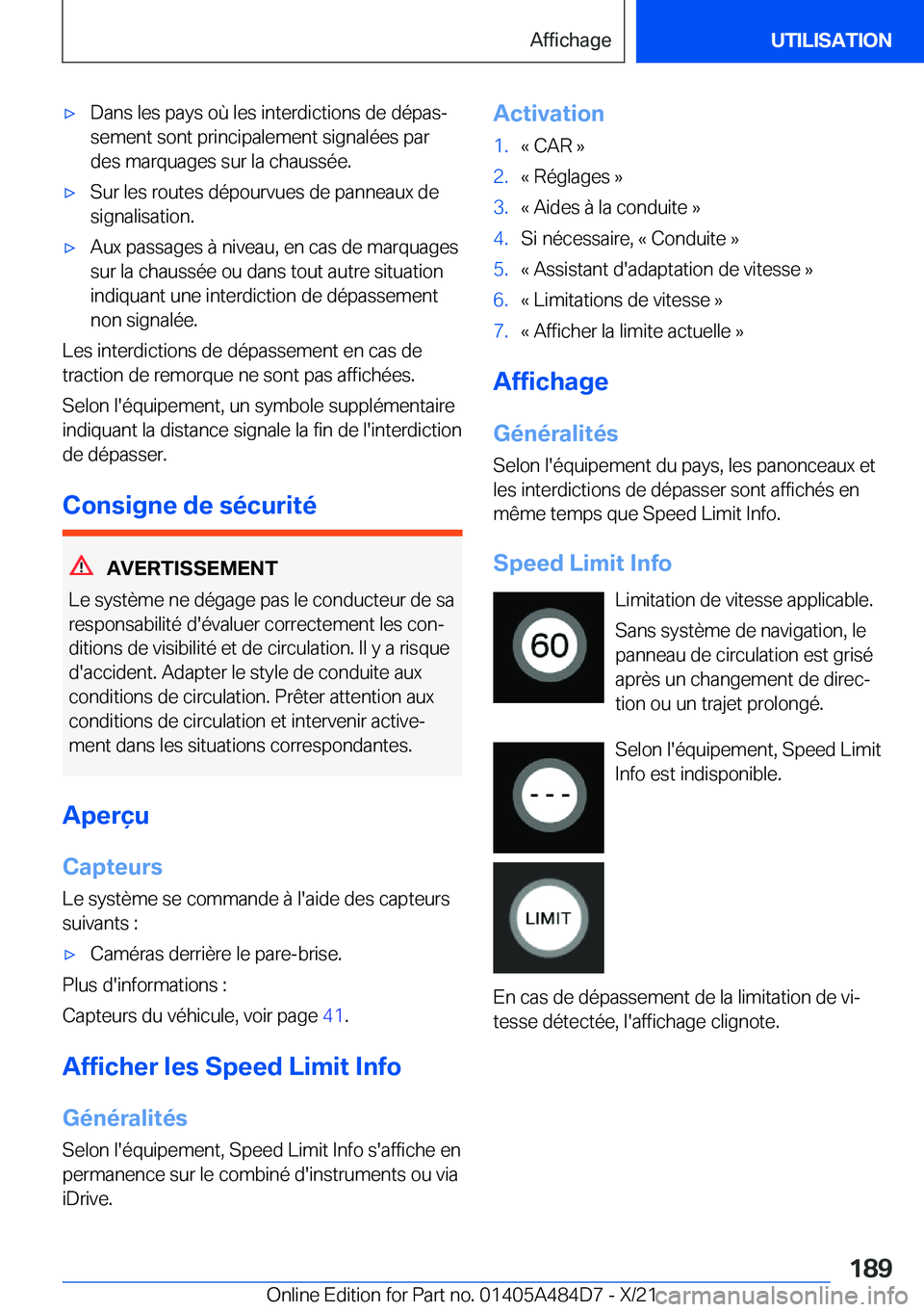 BMW 7 SERIES 2022  Notices Demploi (in French) 'x�D�a�n�s��l�e�s��p�a�y�s��o�