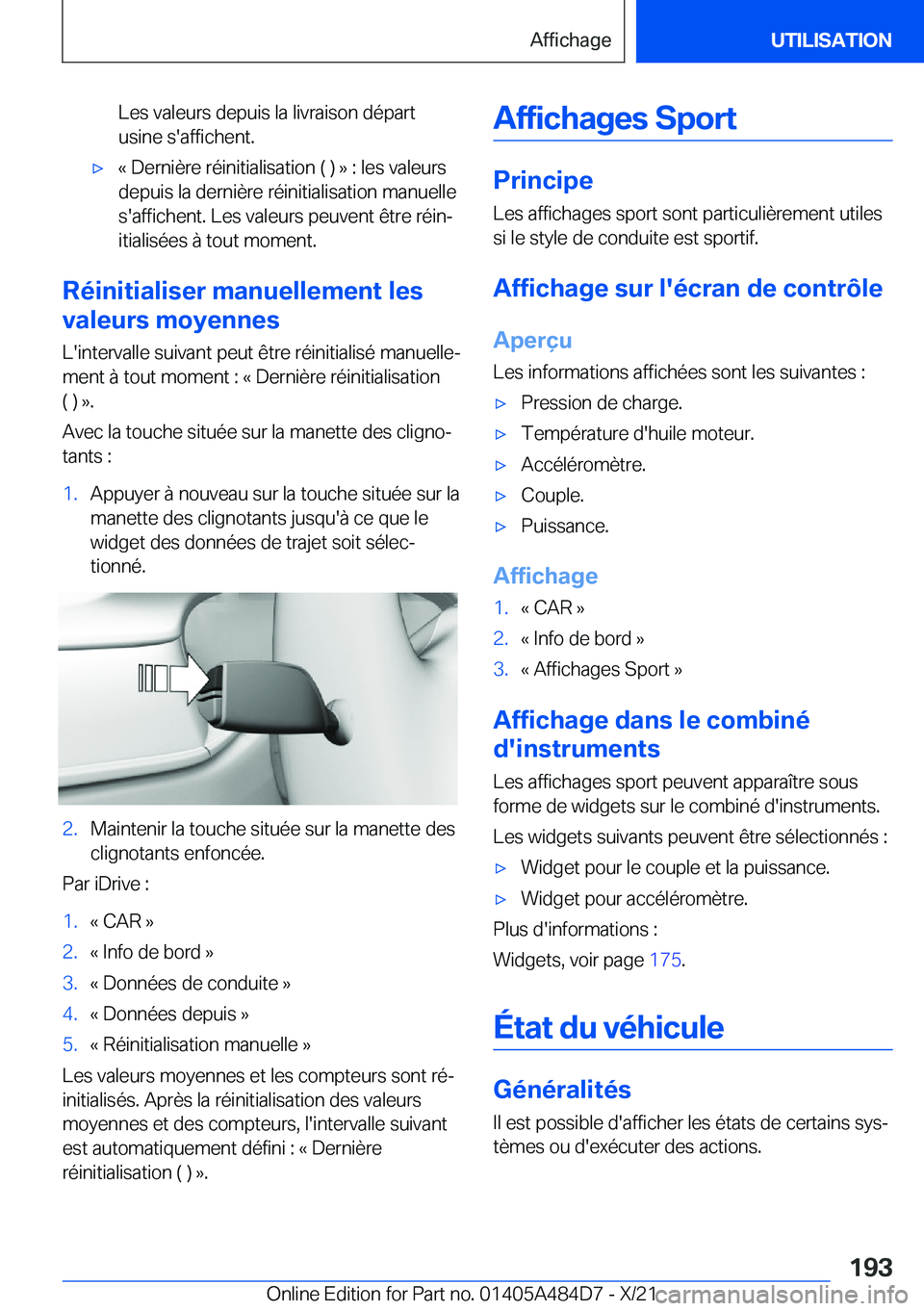 BMW 7 SERIES 2022  Notices Demploi (in French) �L�e�s��v�a�l�e�u�r�s��d�e�p�u�i�s��l�a��l�i�v�r�a�i�s�o�n��d�é�p�a�r�t
�u�s�i�n�e��s�'�a�f�f�i�c�h�e�n�t�.'x�k��D�e�r�n�i�è�r�e��r�é�i�n�i�t�i�a�l�i�s�a�t�i�o�n��(��)��{��:��l