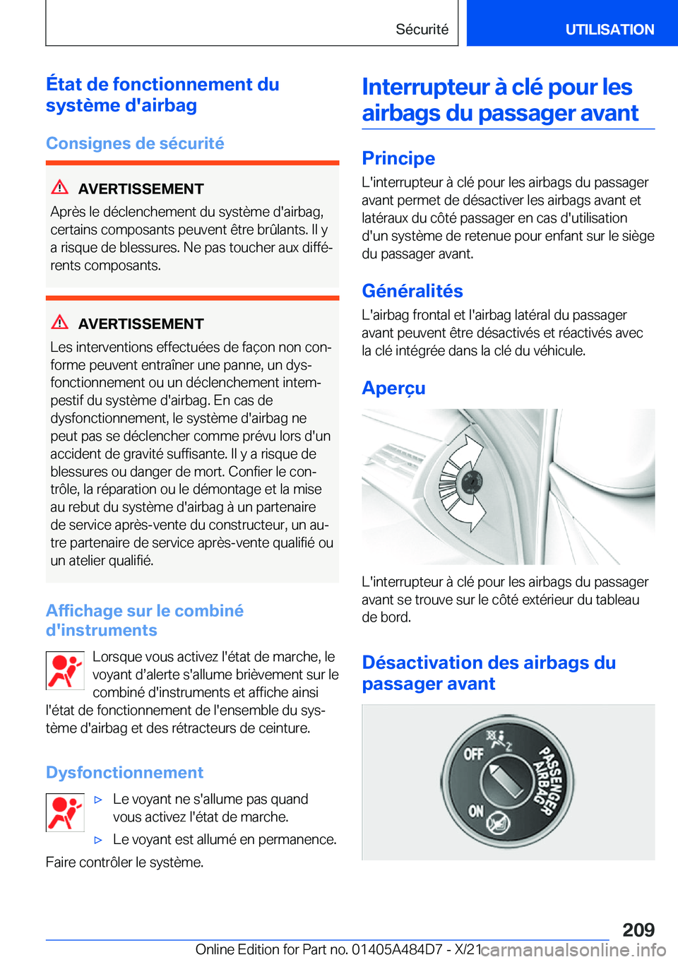 BMW 7 SERIES 2022  Notices Demploi (in French) �