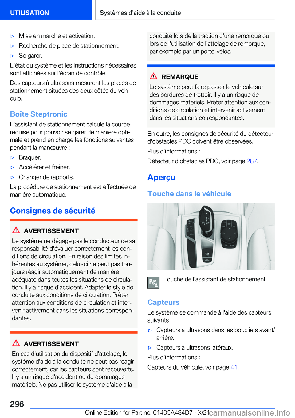 BMW 7 SERIES 2022  Notices Demploi (in French) 'x�M�i�s�e��e�n��m�a�r�c�h�e��e�t��a�c�t�i�v�a�t�i�o�n�.'x�R�e�c�h�e�r�c�h�e��d�e��p�l�a�c�e��d�e��s�t�a�t�i�o�n�n�e�m�e�n�t�.'x�S�e��g�a�r�e�r�.
�L�'�é�t�a�t��d�u��s�y�s�t