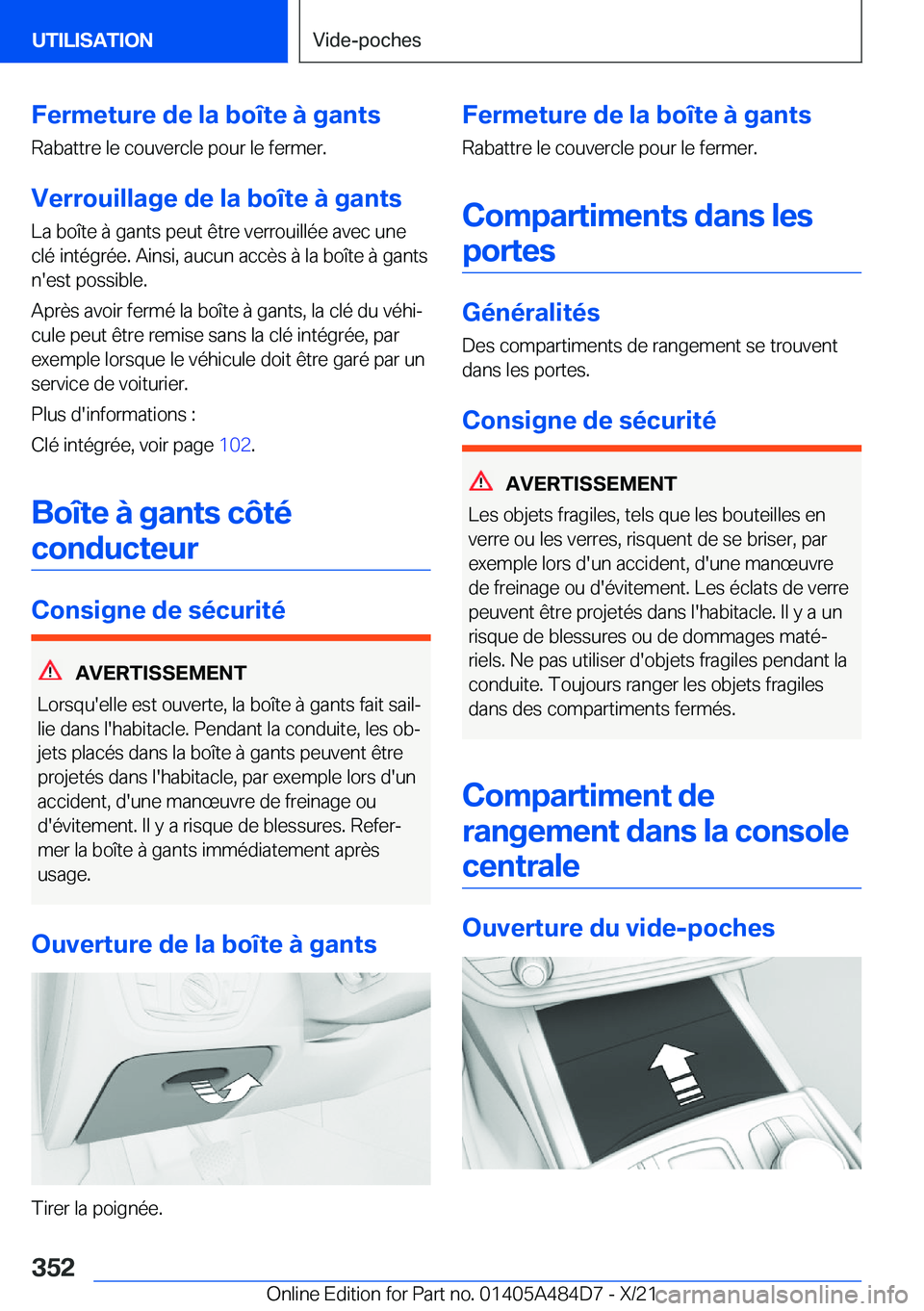BMW 7 SERIES 2022  Notices Demploi (in French) �F�e�r�m�e�t�u�r�e��d�e��l�a��b�o�