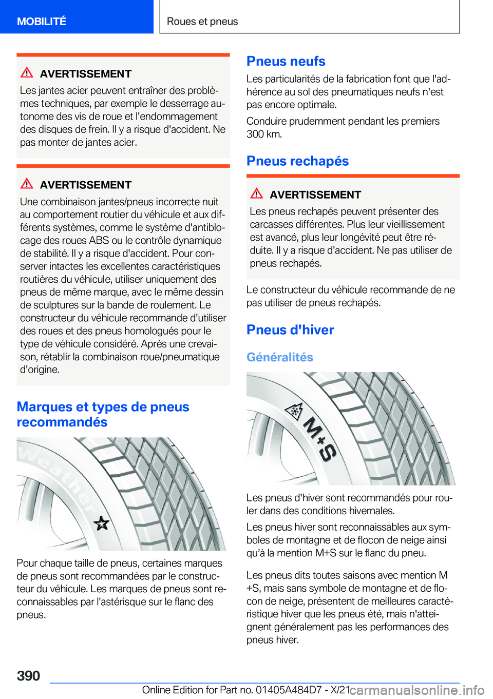 BMW 7 SERIES 2022  Notices Demploi (in French) �A�V�E�R�T�I�S�S�E�M�E�N�T
�L�e�s��j�a�n�t�e�s��a�c�i�e�r��p�e�u�v�e�n�t��e�n�t�r�a�