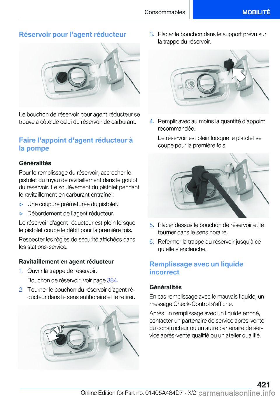 BMW 7 SERIES 2022  Notices Demploi (in French) �R�é�s�e�r�v�o�i�r��p�o�u�r��l�'�a�g�e�n�t��r�é�d�u�c�t�e�u�r
�L�e��b�o�u�c�h�o�n��d�e��r�é�s�e�r�v�o�i�r��p�o�u�r��a�g�e�n�t��r�é�d�u�c�t�e�u�r��s�e�t�r�o�u�v�e��
