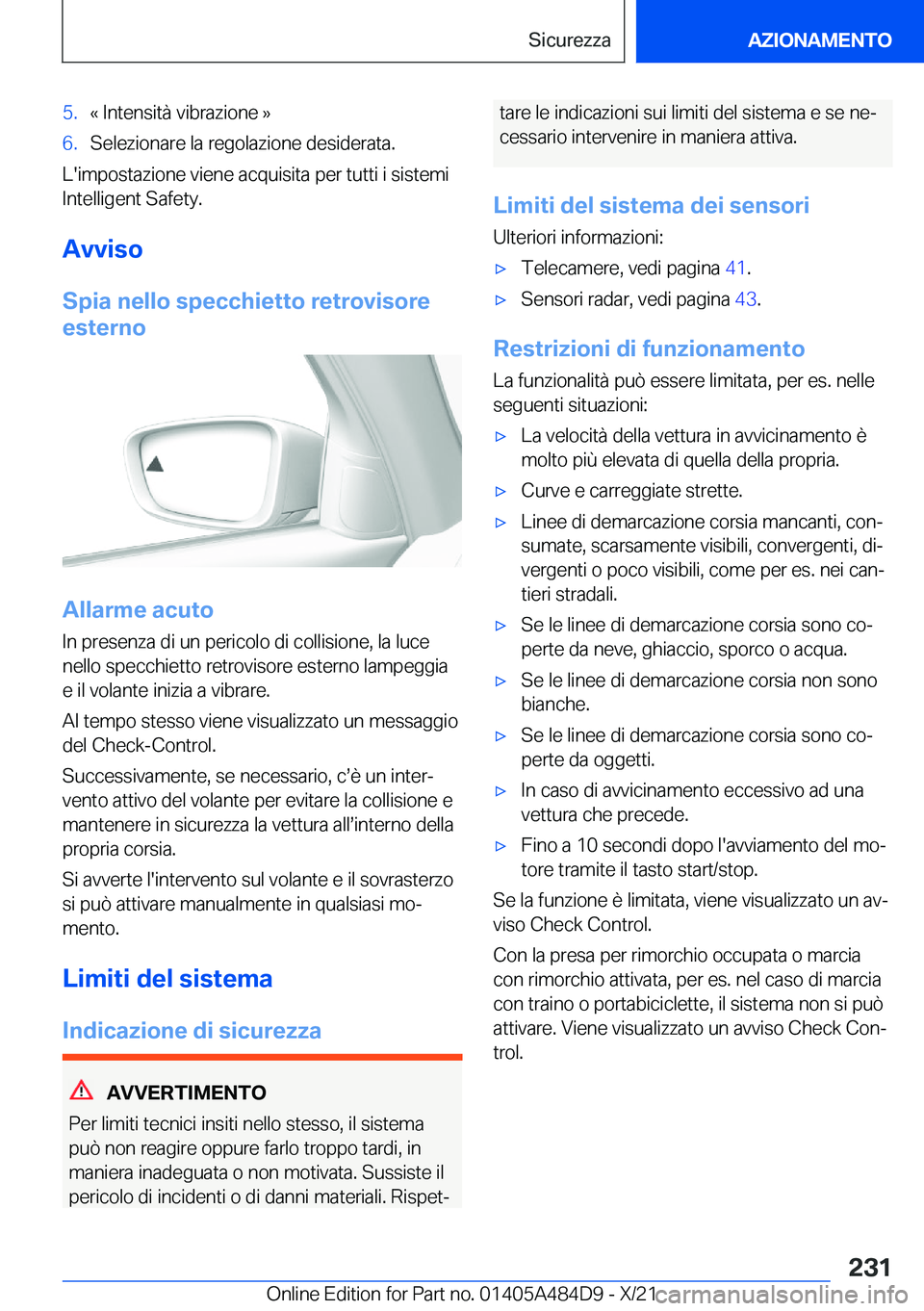 BMW 7 SERIES 2022  Libretti Di Uso E manutenzione (in Italian) �5�.�«��I�n�t�e�n�s�i�t�