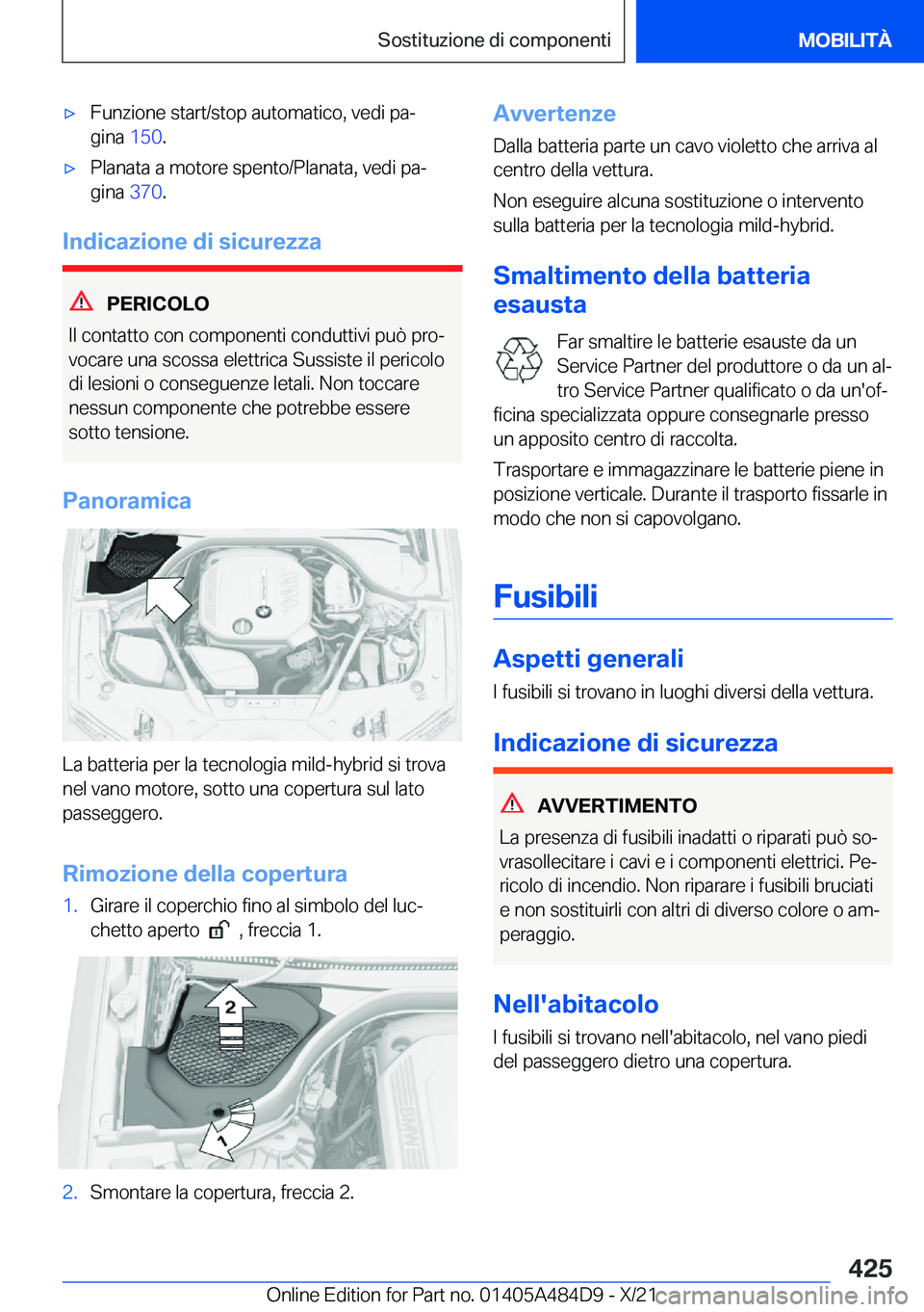 BMW 7 SERIES 2022  Libretti Di Uso E manutenzione (in Italian) 'x�F�u�n�z�i�o�n�e��s�t�a�r�t�/�s�t�o�p��a�u�t�o�m�a�t�i�c�o�,��v�e�d�i��p�aª
�g�i�n�a� �1�5�0�.'x�P�l�a�n�a�t�a��a��m�o�t�o�r�e��s�p�e�n�t�o�/�P�l�a�n�a�t�a�,��v�e�d�i��p�aª
�g�