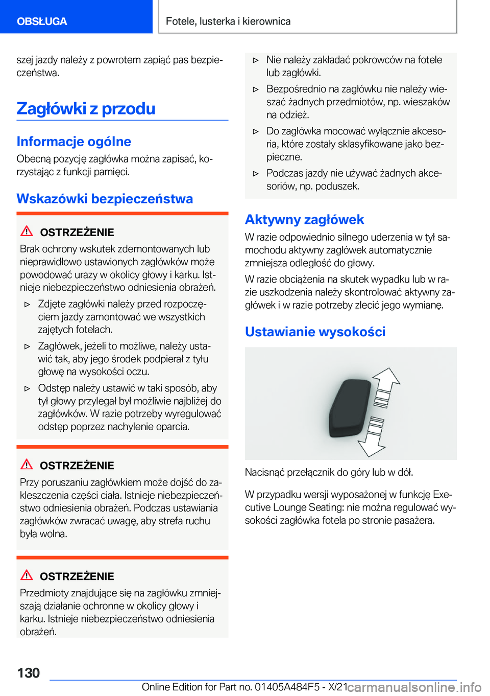 BMW 7 SERIES 2022  Instrukcja obsługi (in Polish) �s�z�e�j��j�a�z�d�y��n�a�l�e9�y��z��p�o�w�r�o�t�e�m��z�a�p�i�