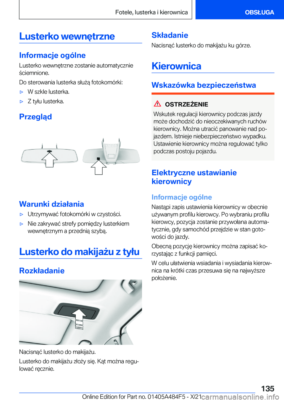 BMW 7 SERIES 2022  Instrukcja obsługi (in Polish) �L�u�s�t�e�r�k�o��w�e�w�n�