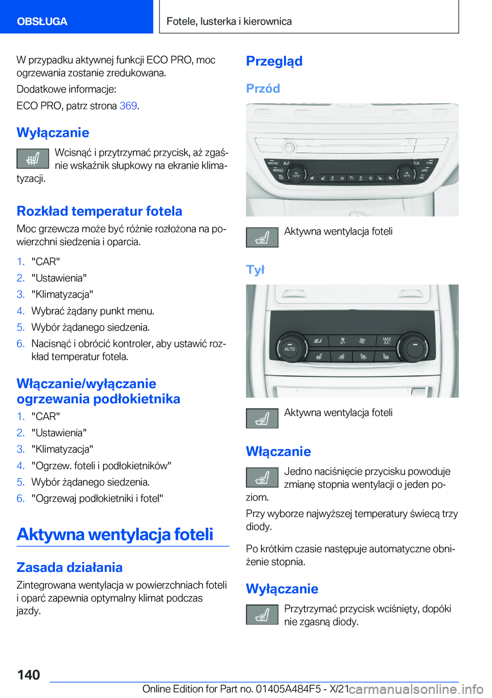 BMW 7 SERIES 2022  Instrukcja obsługi (in Polish) �W��p�r�z�y�p�a�d�k�u��a�k�t�y�w�n�e�j��f�u�n�k�c�j�i��E�C�O��P�R�O�,��m�o�c
�o�g�r�z�e�w�a�n�i�a��z�o�s�t�a�n�i�e��z�r�e�d�u�k�o�w�a�n�a�.
�D�o�d�a�t�k�o�w�e��i�n�f�o�r�m�a�c�j�e�:
�E�C�O��