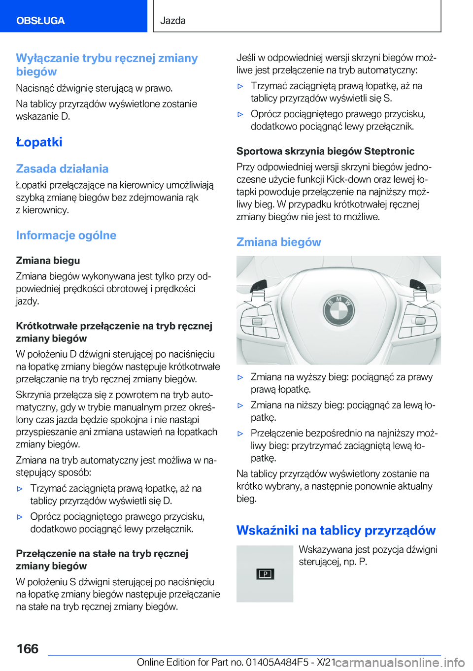 BMW 7 SERIES 2022  Instrukcja obsługi (in Polish) �W�y�ł�ą�c�z�a�n�i�e��t�r�y�b�u��r�