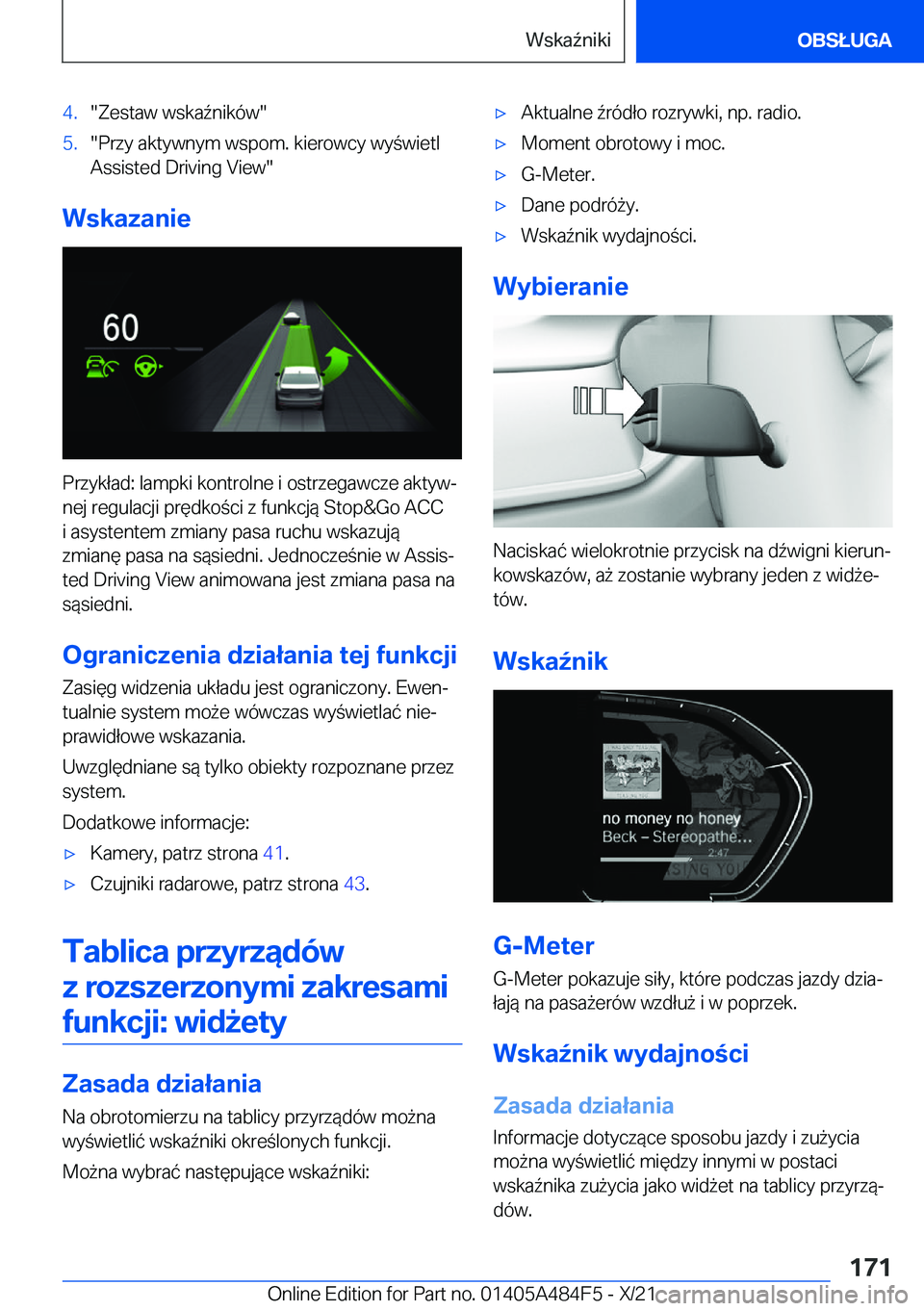 BMW 7 SERIES 2022  Instrukcja obsługi (in Polish) �4�.��Z�e�s�t�a�w��w�s�k�a7�n�i�k�