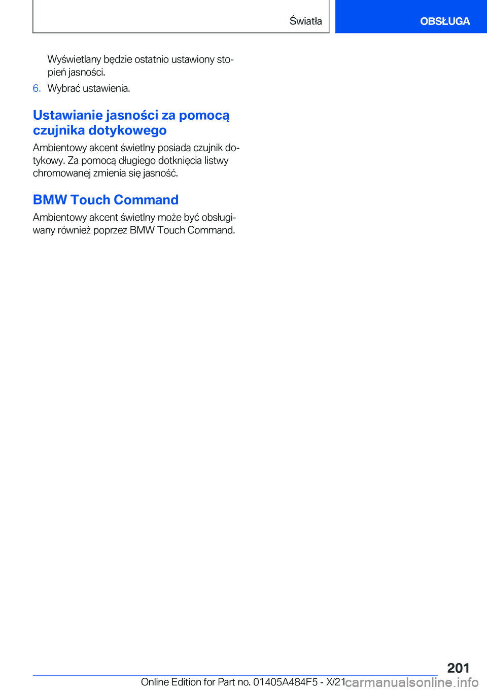 BMW 7 SERIES 2022  Instrukcja obsługi (in Polish) �W�y�w�i�e�t�l�a�n�y��b�