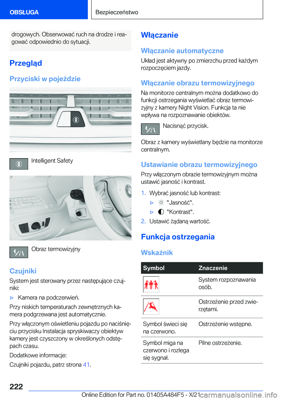 BMW 7 SERIES 2022  Instrukcja obsługi (in Polish) �d�r�o�g�o�w�y�c�h�.��O�b�s�e�r�w�o�w�a�
