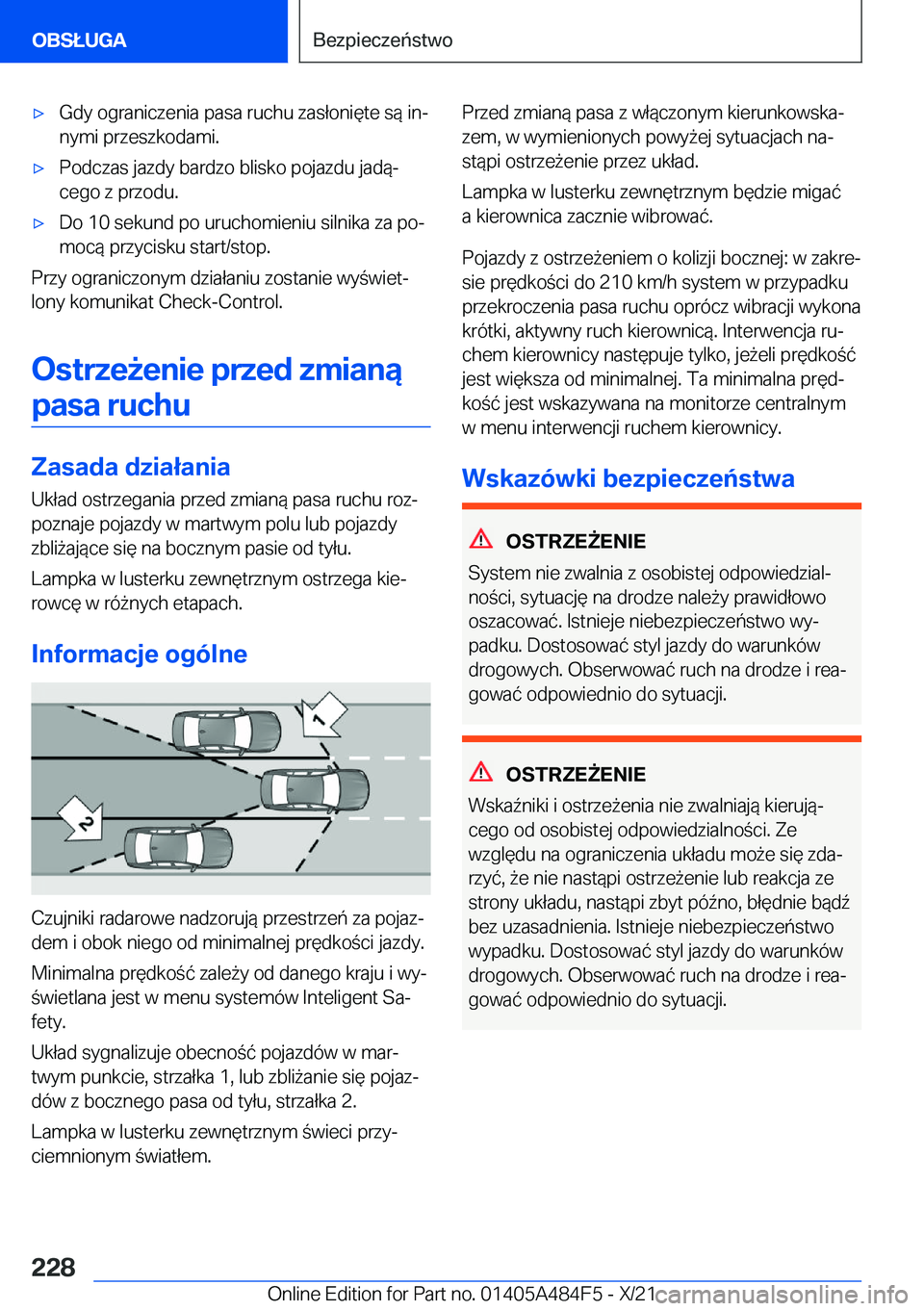 BMW 7 SERIES 2022  Instrukcja obsługi (in Polish) 'x�G�d�y��o�g�r�a�n�i�c�z�e�n�i�a��p�a�s�a��r�u�c�h�u��z�a�s�ł�o�n�i�