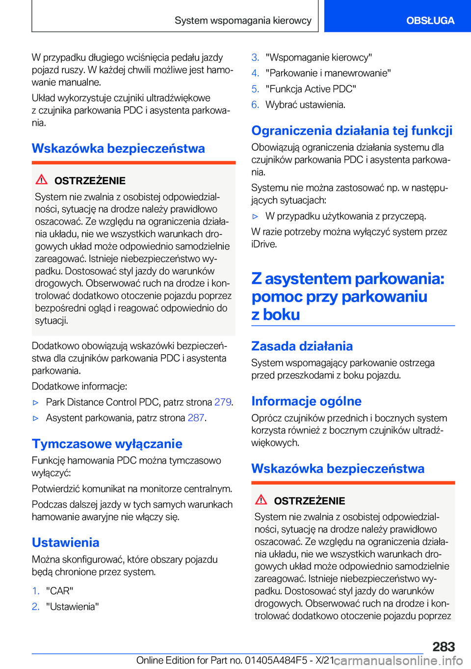 BMW 7 SERIES 2022  Instrukcja obsługi (in Polish) �W��p�r�z�y�p�a�d�k�u��d�ł�u�g�i�e�g�o��w�c�i�n�i�