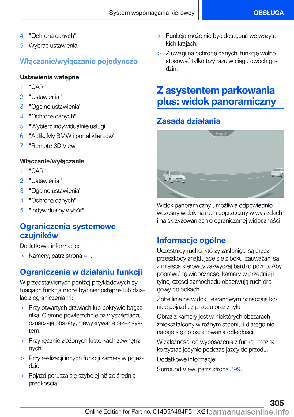 BMW 7 SERIES 2022  Instrukcja obsługi (in Polish) �4�.��O�c�h�r�o�n�a��d�a�n�y�c�h��5�.�W�y�b�r�a�