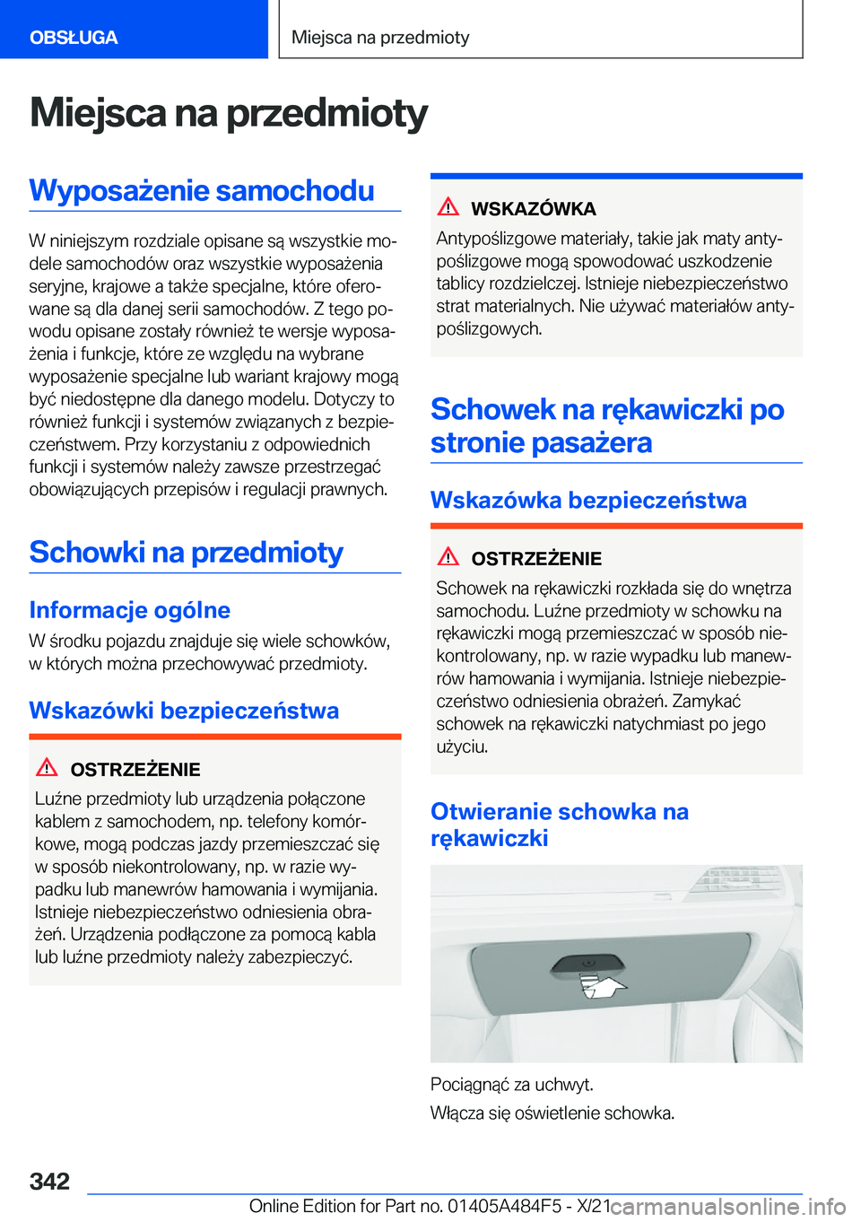 BMW 7 SERIES 2022  Instrukcja obsługi (in Polish) �M�i�e�j�s�c�a��n�a��p�r�z�e�d�m�i�o�t�y�W�y�p�o�s�a9�e�n�i�e��s�a�m�o�c�h�o�d�u
�W��n�i�n�i�e�j�s�z�y�m��r�o�z�d�z�i�a�l�e��o�p�i�s�a�n�e��s�