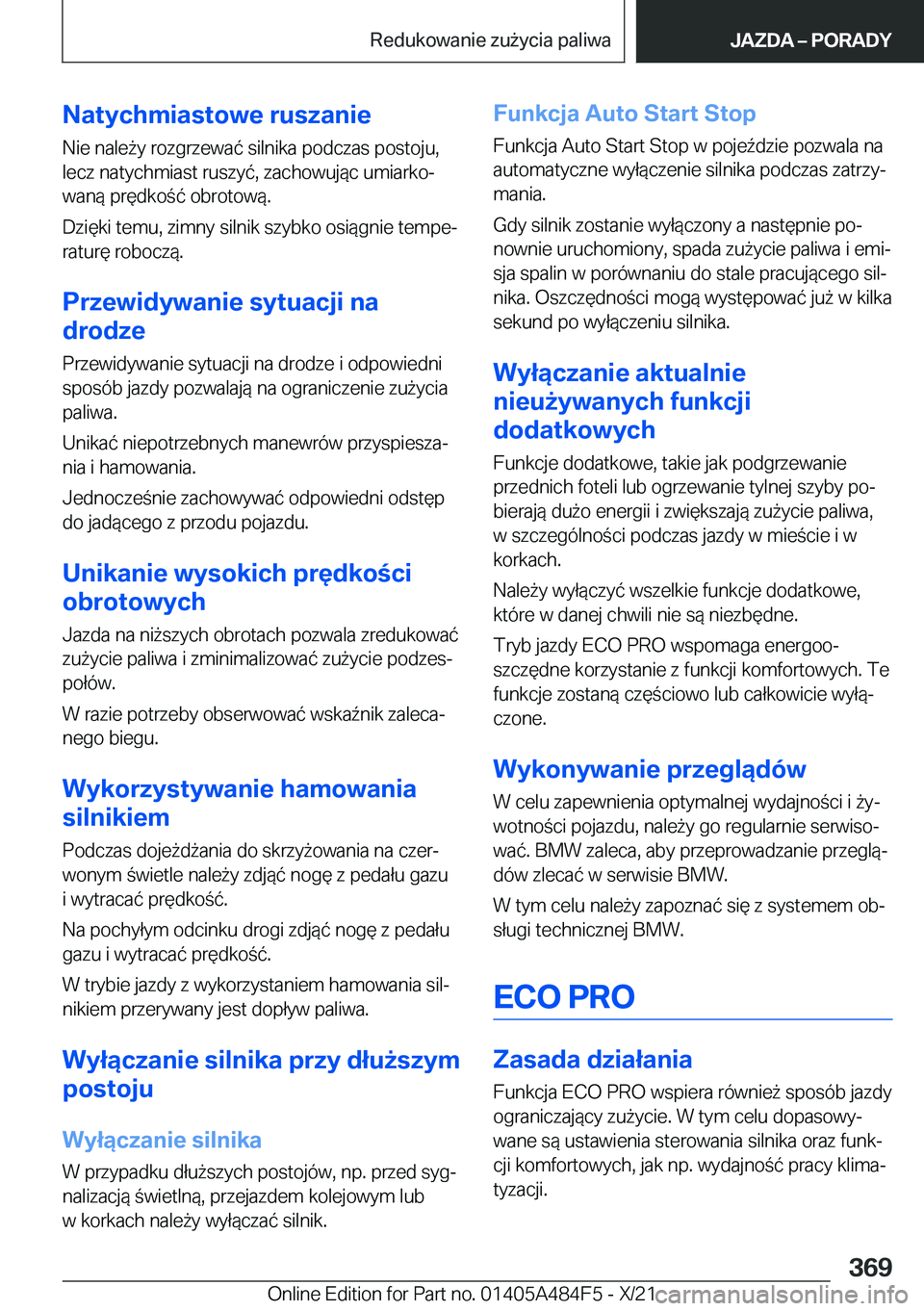 BMW 7 SERIES 2022  Instrukcja obsługi (in Polish) �N�a�t�y�c�h�m�i�a�s�t�o�w�e��r�u�s�z�a�n�i�e
�N�i�e��n�a�l�e9�y��r�o�z�g�r�z�e�w�a�
