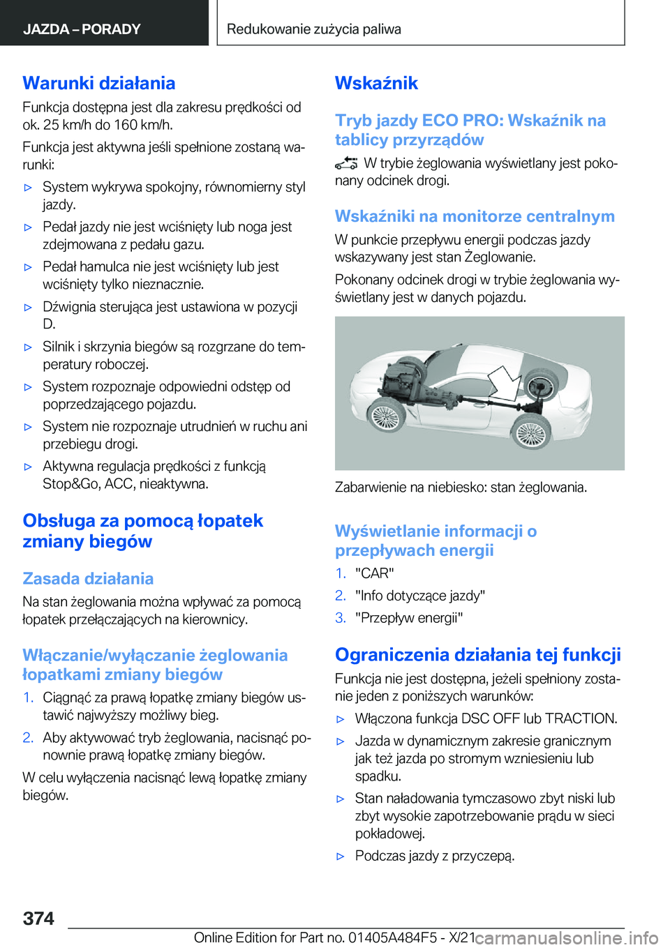 BMW 7 SERIES 2022  Instrukcja obsługi (in Polish) �W�a�r�u�n�k�i��d�z�i�a�ł�a�n�i�a
�F�u�n�k�c�j�a��d�o�s�t�