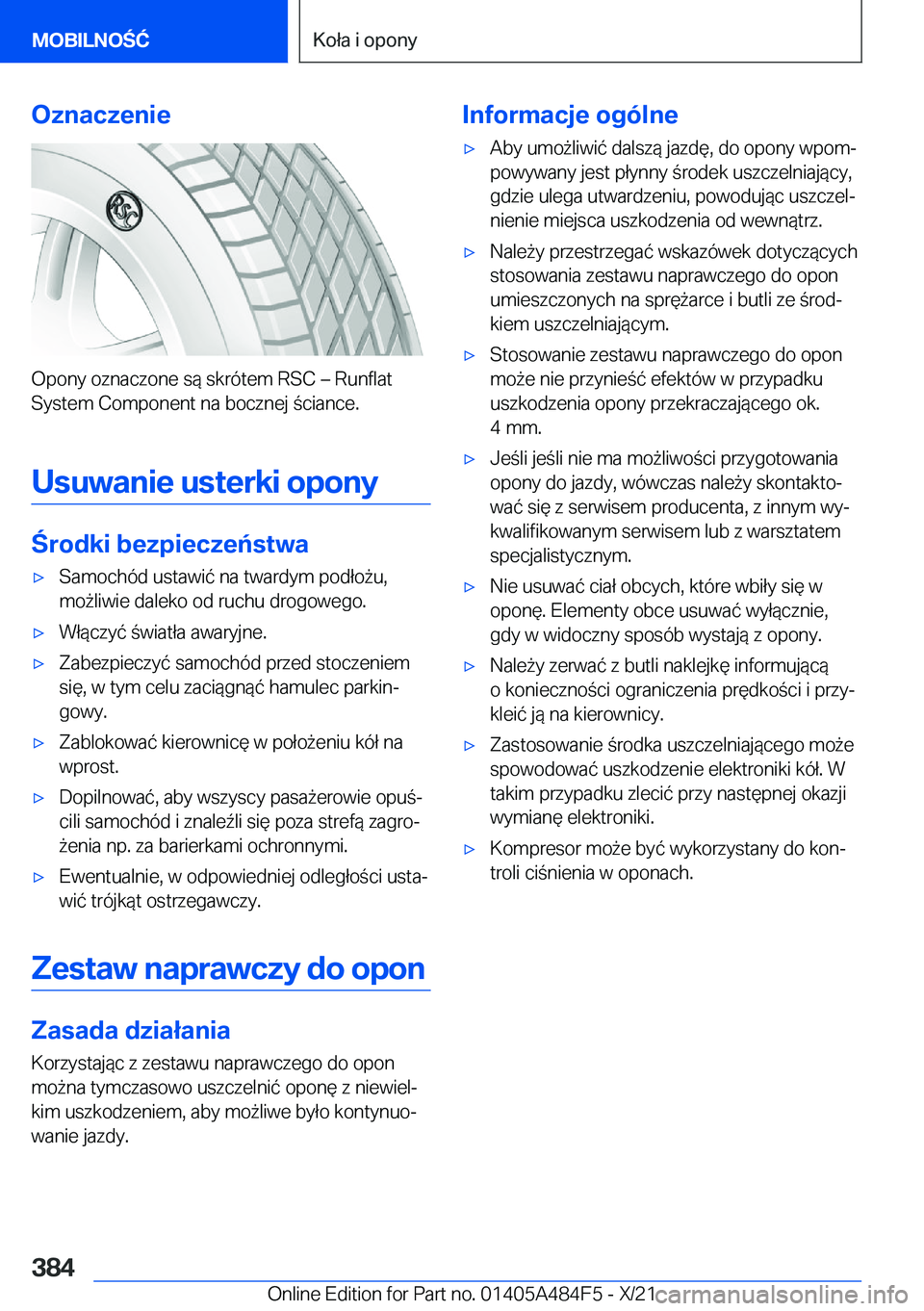 BMW 7 SERIES 2022  Instrukcja obsługi (in Polish) �O�z�n�a�c�z�e�n�i�e
�O�p�o�n�y��o�z�n�a�c�z�o�n�e��s�