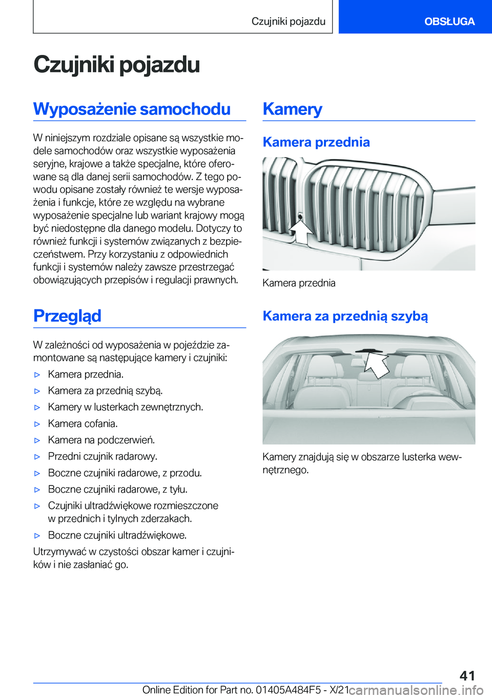 BMW 7 SERIES 2022  Instrukcja obsługi (in Polish) �C�z�u�j�n�i�k�i��p�o�j�a�z�d�u�W�y�p�o�s�a9�e�n�i�e��s�a�m�o�c�h�o�d�u
�W��n�i�n�i�e�j�s�z�y�m��r�o�z�d�z�i�a�l�e��o�p�i�s�a�n�e��s�